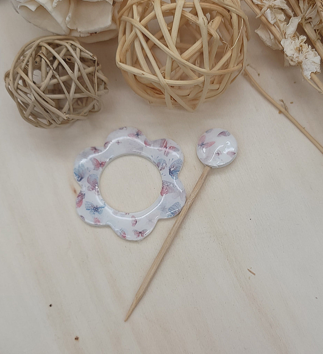 Butterfly Shawl Pin | Floral Shaped