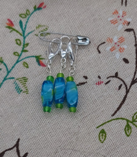 Blue Green -A Stitch Markers | Crochet