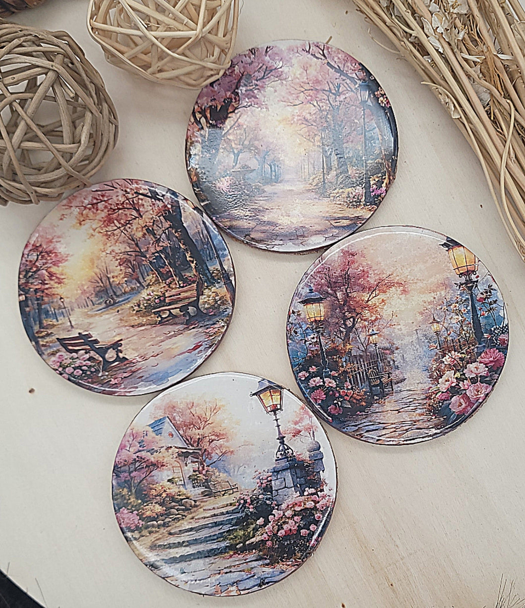 Country Cottage Coaster Set