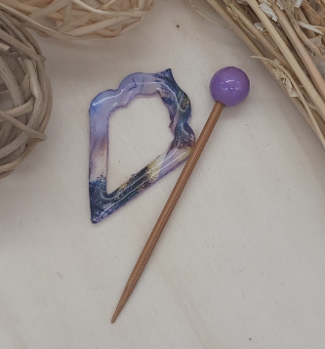 Purple Sunset Shawl Pin | A