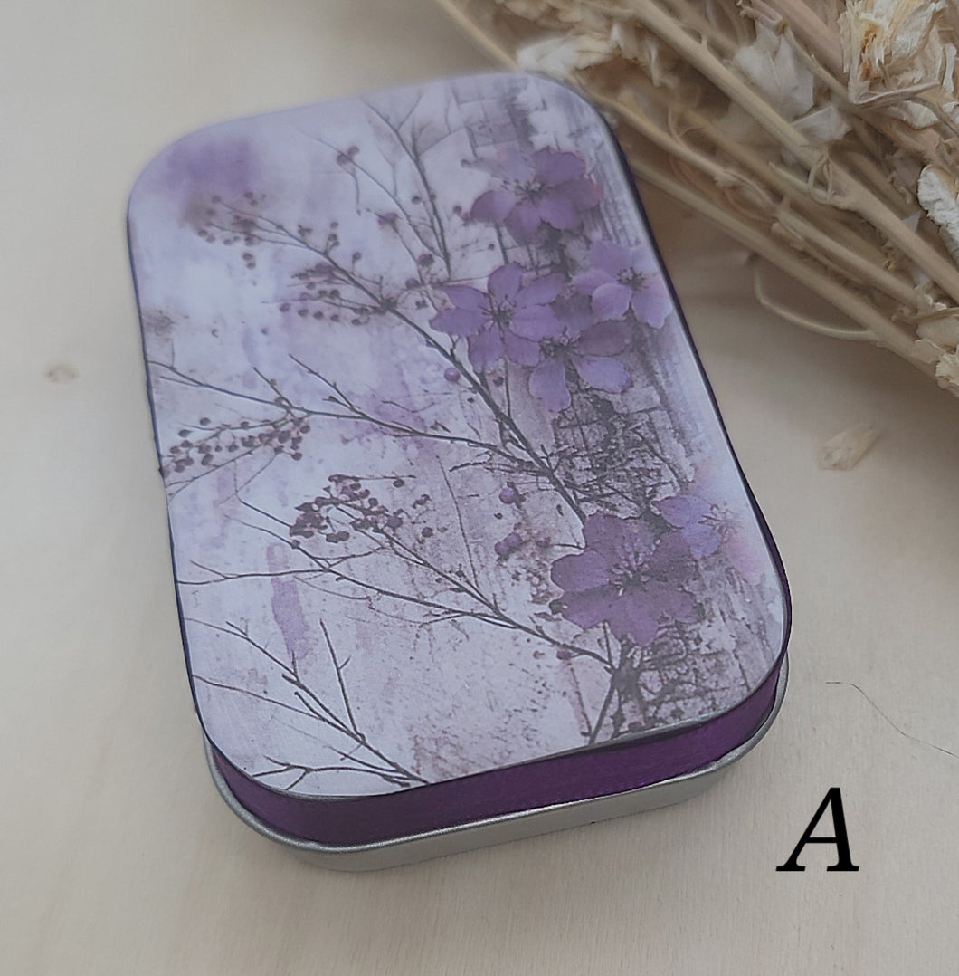 Purple Floral Tin - A