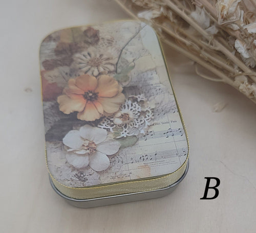 Yellow Floral Tin - B