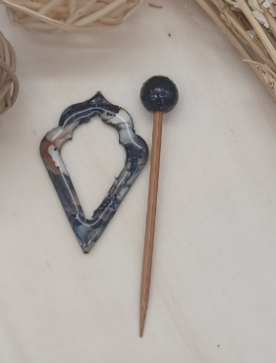 Black Rose Shawl Pin | A