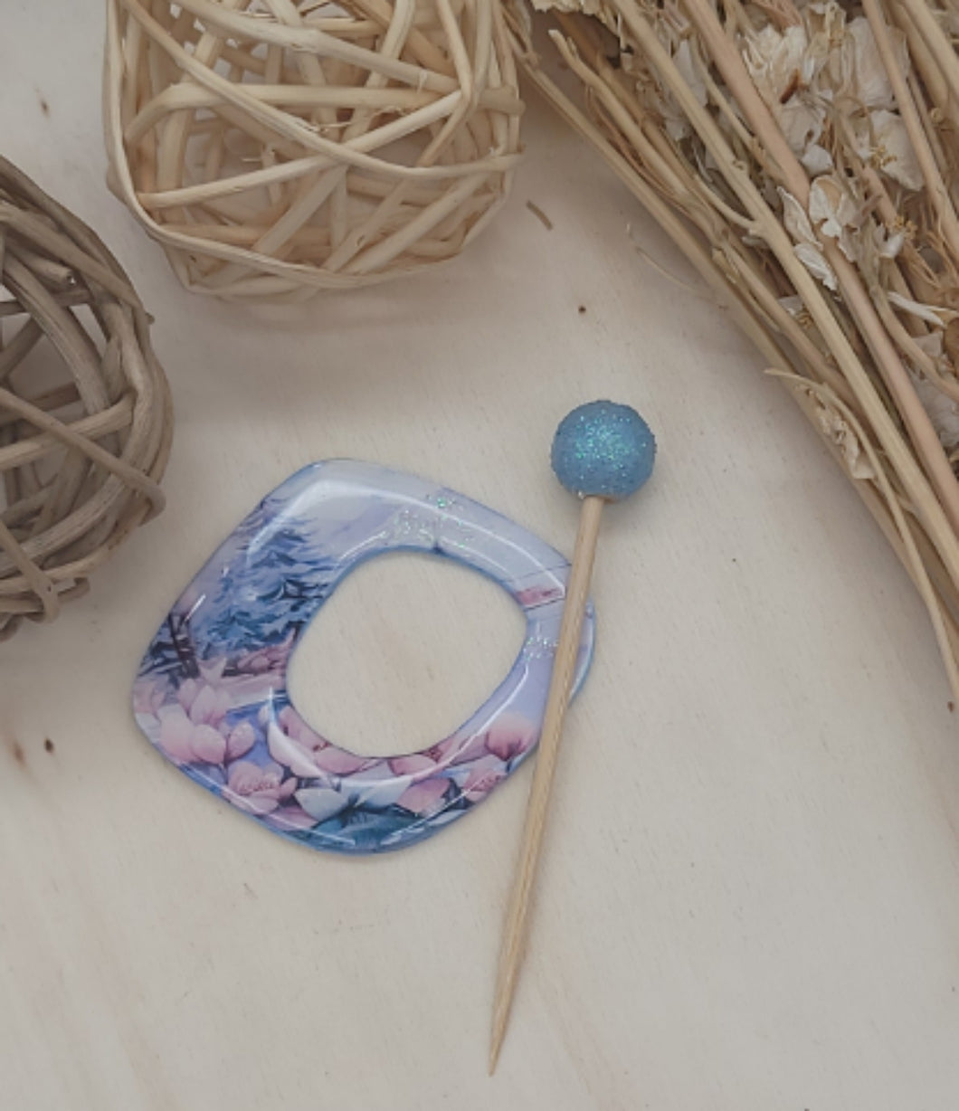 Floral Winter Shawl Pin | A