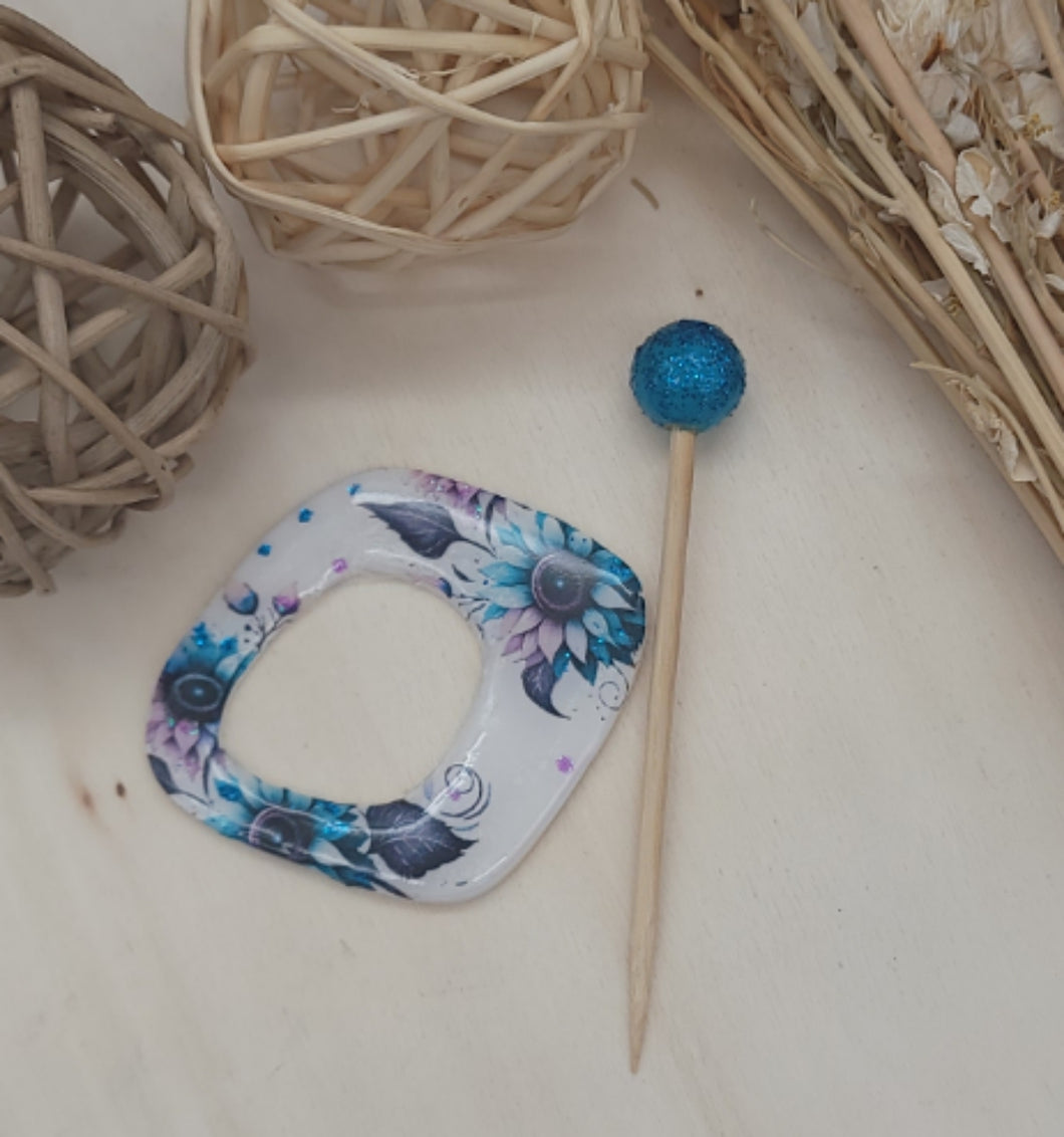 Colorful Sunflower Shawl Pin | A